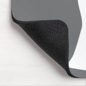 Elegantes White Gown on Gray - Stilvolles, einfach Mousepad (Ecke)