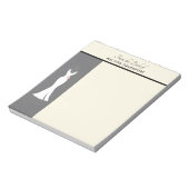 Elegantes White Gown on Gray - Stilvolles, einfach Notizblock (Rotiert)