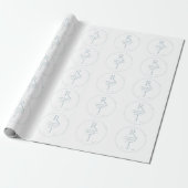 Elegantes White Gray Monogram Wedding Wrapping Pap Geschenkpapier (Ungerollt)