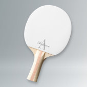 Elegantes White & Gray Monogramm Tischtennis Schläger