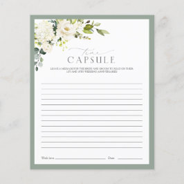 Elegantes White Grey Green Time Kapsel Duschspiel