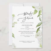 Elegantes White Hydrangea Brautparty Einladung (Vorderseite)