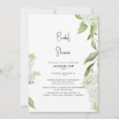 Elegantes White Hydrangea Brautparty Einladung (Vorderseite)