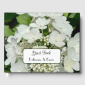 Elegantes White Hydrangea Floral Wedding Gästebuch (Vorderseite)