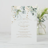 Elegantes White Hydrangea Light Sage Brautparty Einladung (Stehend Vorderseite)