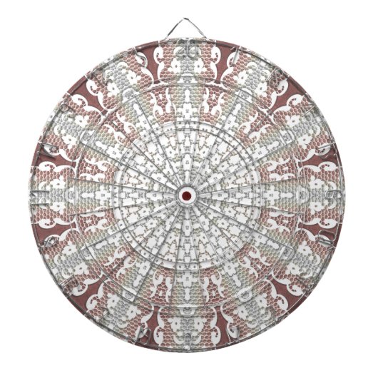 Elegantes White Lace Decorative Dartboard Dartscheibe (vorne)