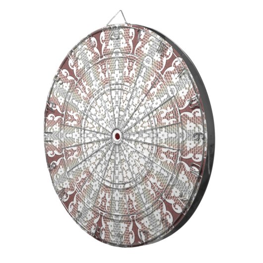 Elegantes White Lace Decorative Dartboard Dartscheibe (Vorderseite rechts)