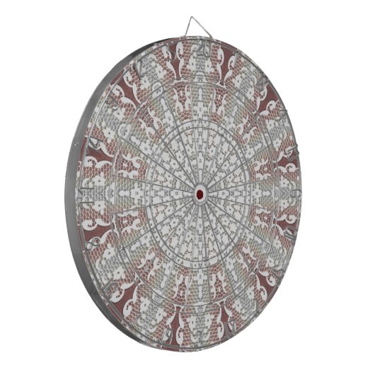 Elegantes White Lace Decorative Dartboard Dartscheibe (Vorderseite Links)