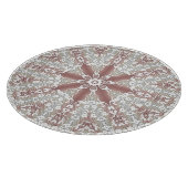 Elegantes White Lace Floral Cutting Board Schneidebrett (Ecke)