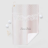 Elegantes White Lace Floral Golf Handtuch (Insitu)