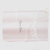 Elegantes White Lace Floral Golf Handtuch (Horizontal)