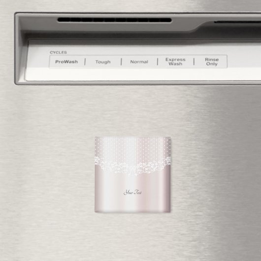 Elegantes White Lace Floral Magnet (In Situ (Geschirrspüler))