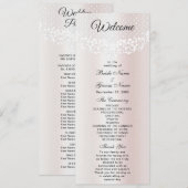 Elegantes White Lace Floral Wedding Program Programm (Vorne/Hinten)