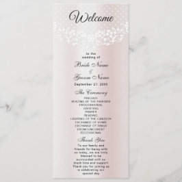 Elegantes White Lace Floral Wedding Program Programm