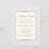 Elegantes White Lace und Gold Trunk Party laden ei Einladung (Vorne/Hinten)