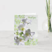 Elegantes White Lily Blume Beileid Danke Karte (Vorderseite)