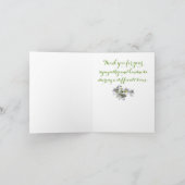 Elegantes White Lily Blume Beileid Danke Karte (Innenseite)