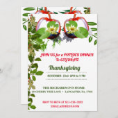 Elegantes White Lotus Pumpkins Erntedank Abendesse Einladung (Vorne/Hinten)