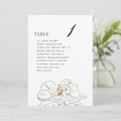 Elegantes White Magnolia Hochzeitsdiagramm (Stehend Vorderseite)