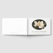 Elegantes White Magnolia Tree Funeral Gästebuch (Voll)