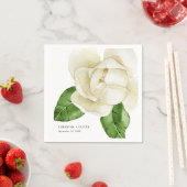 Elegantes White Magnolia Wedding Paper Serviette (Beispiel)