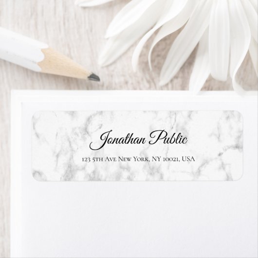 Elegantes White Marble Script Luxuriöse moderne To (Insitu)