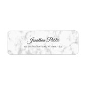 Elegantes White Marble Script Luxuriöse moderne To (Vorne)