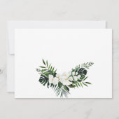Elegantes White Orchid Bohemisch Floral Wedding FO Save The Date (Rückseite)