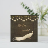 Elegantes White Peak Weihnachtsfest-Party Einladung (Stehend Vorderseite)