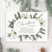 Elegantes White Poinsettia Bohemisches Weihnachtsf Einladung