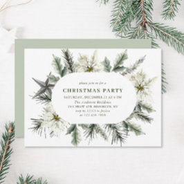 Elegantes White Poinsettia Bohemisches Weihnachtsf Einladung