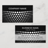 Elegantes White Polka Dot Muster Visitenkarte (Vorne/Hinten)