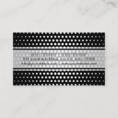Elegantes White Polka Dot Muster Visitenkarte (Rückseite)