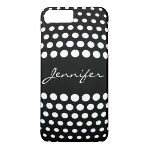 Elegantes White Polka Dots Muster Case-Mate iPhone Hülle