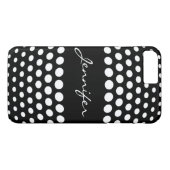 Elegantes White Polka Dots Muster Case-Mate iPhone Hülle (Rückseite (Horizontal))