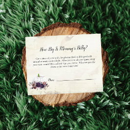 Elegantes White Pumpkin Mama Bly Size Game Einladung