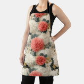 Elegantes White Pumpkin und Dahlia Fall Design Schürze (InSitu)