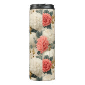 Elegantes White Pumpkin und Dahlia Fall Design Thermosbecher (Rückseite)