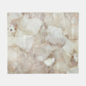 Elegantes White Quarz Print Fleece Blanket (Vorderseite (Horizontal))