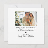 Elegantes White Red 4 Foto Collage Weihnachten (Rückseite)