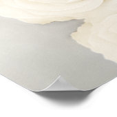 Elegantes White Rose 10 Tabelle Hochzeitsdiagramm Poster (Ecke)