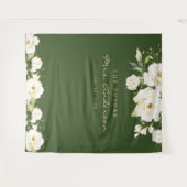 Elegantes White Rose Brautparty Dunkles Foto Wandteppich (Vorderseite (Horizontal))