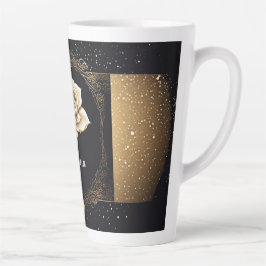 Elegantes White Rose und Gold Design Milchtasse