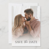 Elegantes White Roses Foto Save the Date Einladung (Rückseite)