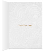 Elegantes White Roses Wedding Foto Danke Karte (Innen (Rechts))