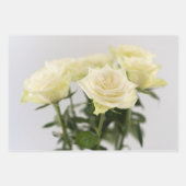 Elegantes White Roses Zeitloses Blume Foto Geschenkpapier Set (Vorderseite 2)