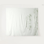 Elegantes White Sage Green Backdrops Banner Wandteppich (Vorderseite (Horizontal))