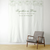Elegantes White Sage Green Backdrops Banner Wandteppich (Beispiel)