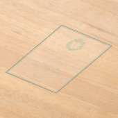 Elegantes White & Sage Green Wappen Monogram Weddi Acryleinladungen (Ablage )