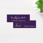 Elegantes White Script auf Lila Drink Tickets (Schreibtisch)